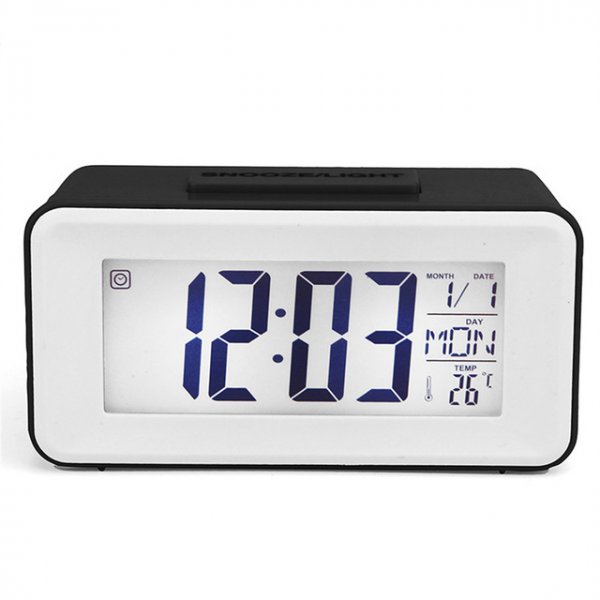 Desk Digital Clock Table Electronic Clock Sound Control Backlight 12/24 Alarm Clock Ringtones Bedrooms Bedside Kids Home Decor